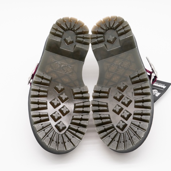 size 39EU 8 US Marc Jacobs Dr Martens Heaven Cherry Red Velvet Addina Mary Jane - Picture 6 of 11